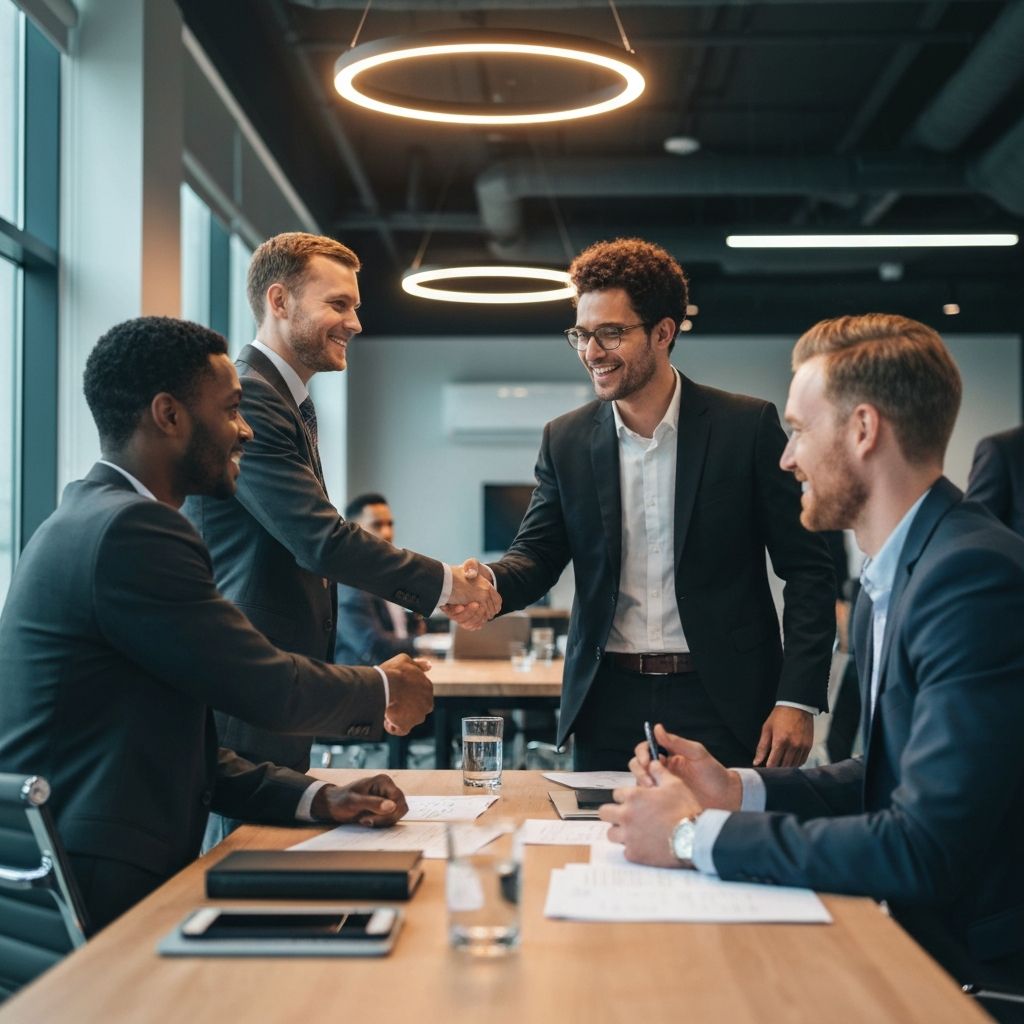 Strategic business partnerships and collaboration between professionals